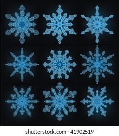 collection of the snowflakes