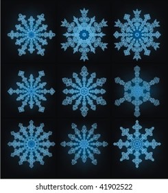collection of the snowflakes