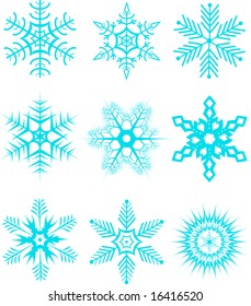 Collection of snowflakes2. Vector illustration