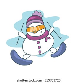 Collection of snowman character cartoon