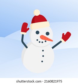 The collection of snowmen. Winter theme. Graphic resource winter and christmas for content, banner, sticker and greeting card.