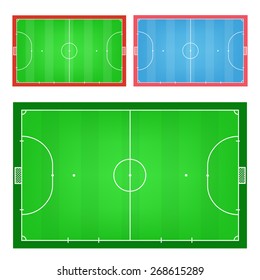 Collection soccer field vector.