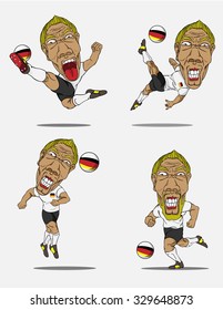 Collection soccer player. Vector design