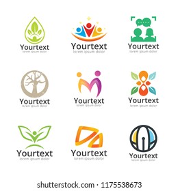 Collection of social and community logo
