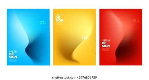 Collection of social media background templates. Gradient mesh technique. Social media templates for banners, flyers, posters, brochures, Instagram posts, etc.