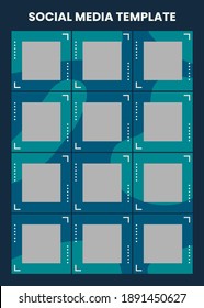 Collection of social media feed templates. Suitable for online stores in promoting a product or brand