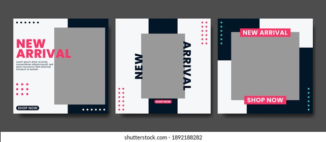 Collection of social media feed templates. Suitable for online stores in promoting a product or brand