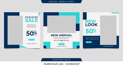Collection of social media post banner template design. For digital marketing, promotion brand Fashion, etc