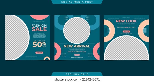 Collection of social media post banner template design. For digital marketing, promotion brand Fashion, etc