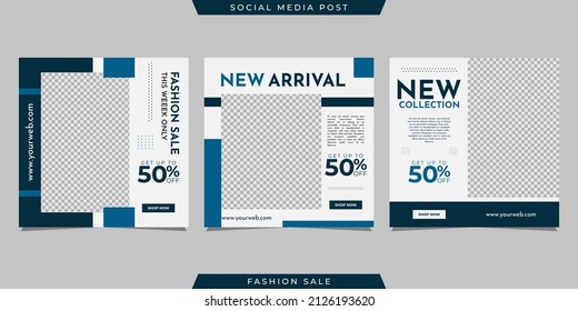 Collection of social media post banner template design. For digital marketing, promotion brand Fashion, etc