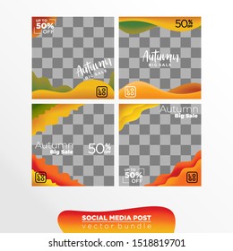 collection of social media post design template