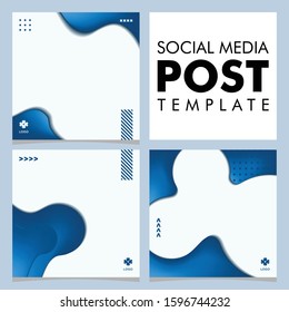 collection of social media post design template
