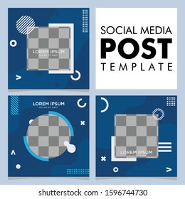 collection of social media post design template