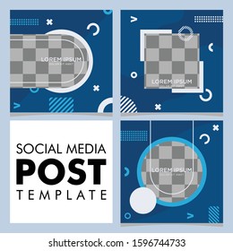collection of social media post design template