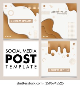 collection of social media post design template