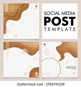 collection of social media post design template