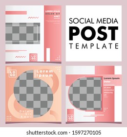 collection of social media post design template