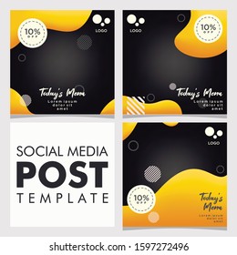 collection of social media post design template