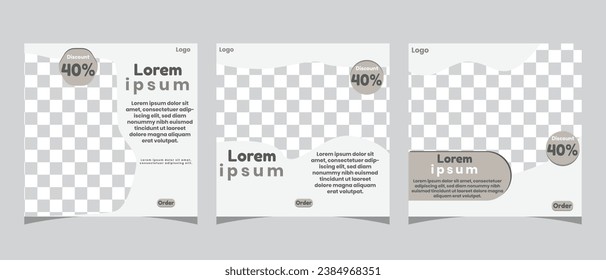 Collection of social media post templates. Web banner, flyer or poster for product offer promotion.