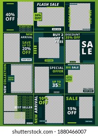 Plantilla de recopilación de publicaciones en medios sociales. Bueno para promocionar marcas o productos en línea