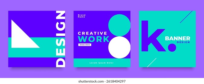 collection of social media promo banner for online marketing vector