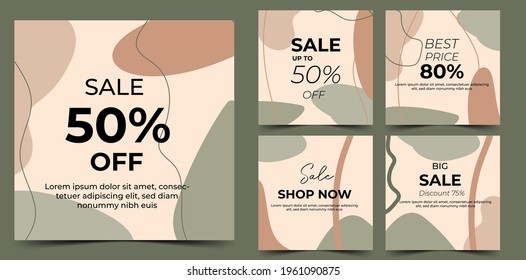 Collection of social media sales design templates
