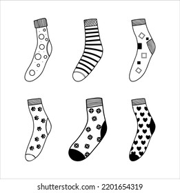 Collection of Sock Design Decorative 