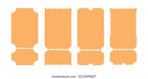 collection of soft brown ticket shapes