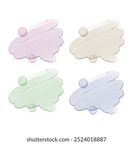 collection of soft colored brushes for text decoration