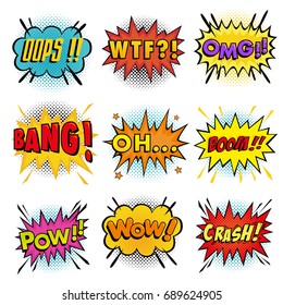 Collection Sound Effects Wording Comic Speech Stock Vector (Royalty ...