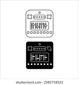 collection of sound mixer vector Icons. Studio sound mixer flat sign design illustration. Sound mixer symbol pictogram