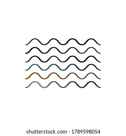 Collection of sound wave template illustration