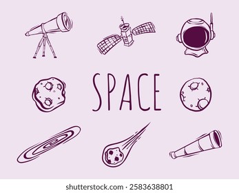 A Collection Of Space Exploration Related Illustrations