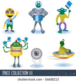 Collection of space icons 3, aliens
