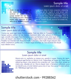 Collection of space modern vector banners