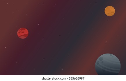 Collection of space nature landscape