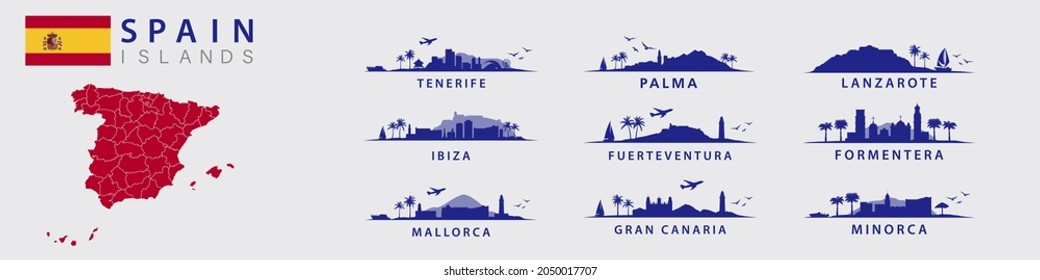 	
Collection of spanish landscapes of islands in Spain, like Ibiza, Tenerife, Las Palmas, Gran Canaria, Minorca, Formentera, Lanzarote, Fuerteventura