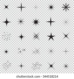 Collection of sparkle vector. Sparkles white symbols. Sparkle star. Symbols sparkling stars. Set of sparkles star. Sparkles icon. Sparkles set. Sparkle light. Sparkling stars. Easy to use.