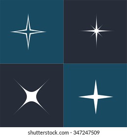 Collection of sparkle vector. Sparkles white symbols. Sparkle star. Symbols sparkling stars. Set of sparkles star. Sparkle light. Sparkling stars. Easy to use.