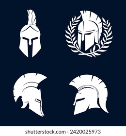 collection spartan logo design graphic template
