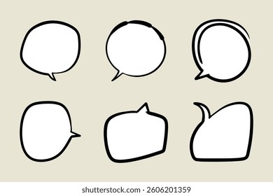 Collection of speech balloon illustrations for comics and advertisements
