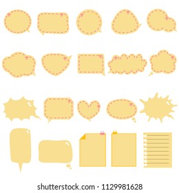 The collection speech balloon inspire from paper note, post it, paper note. This collection use for manga speech, striker, cards, poster, note.