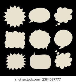 Collection of speech bubble flat design illustration 