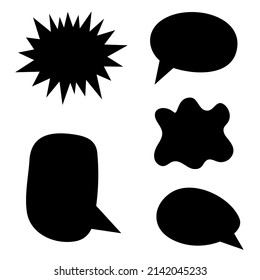 Collection of speech bubble icons. Vector hand drawn speech bubbles.