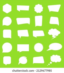 Collection of speech bubble modern design icons 