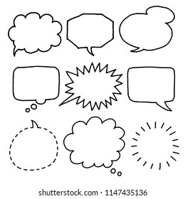 Collection of speech bubbles