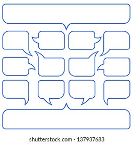 Collection of the speech bubbles