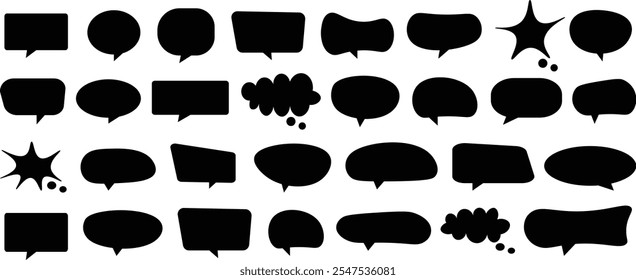 Collection of speech bubbles. Chat bubble art icon vector. Blank empty speech bubbles for text, chatting, message box. Speech Bubble set. Speech talk bubbles vector illustration