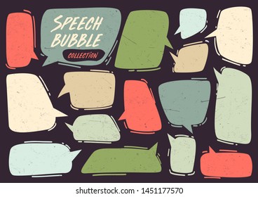 Collection of speech bubbles and dialog balloons