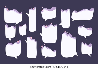 Collection of speech bubbles and dialog balloons